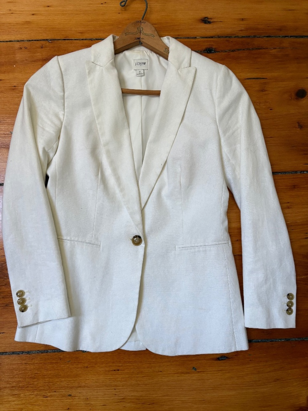 JCrew women’s white blazer, sz 4. Barely worn.